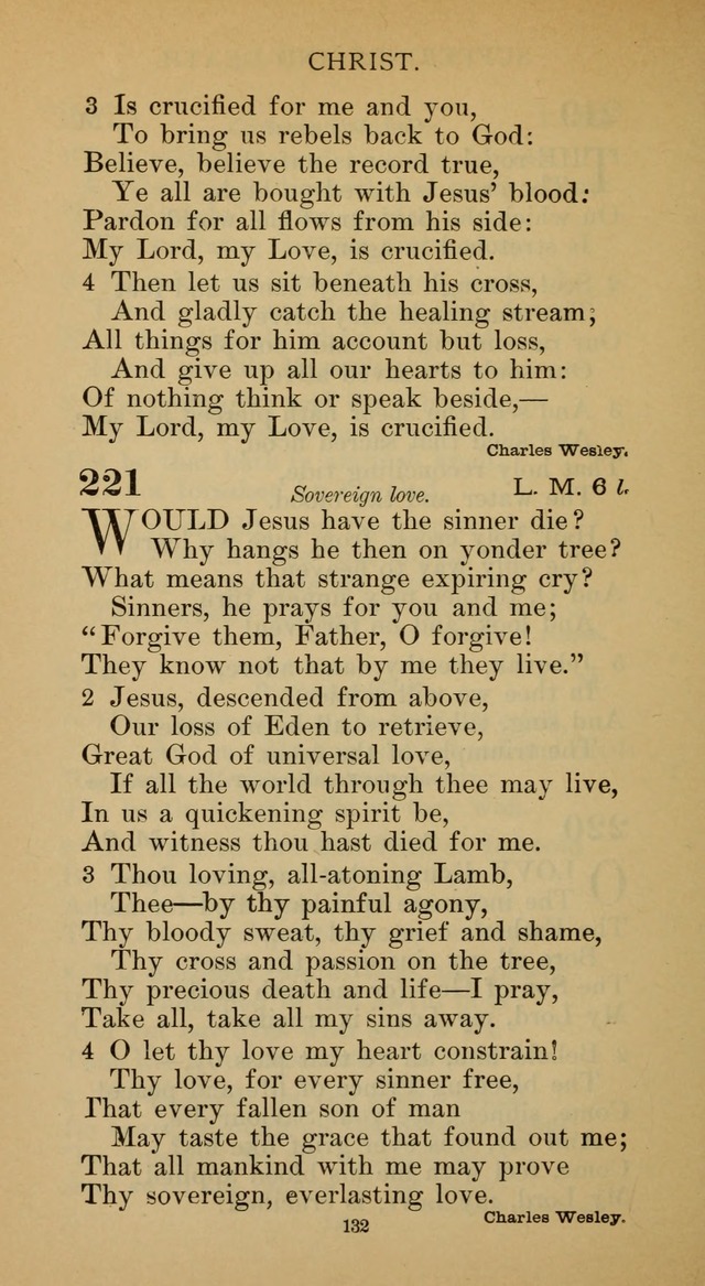 Hymnal of the Methodist Episcopal Church page 132