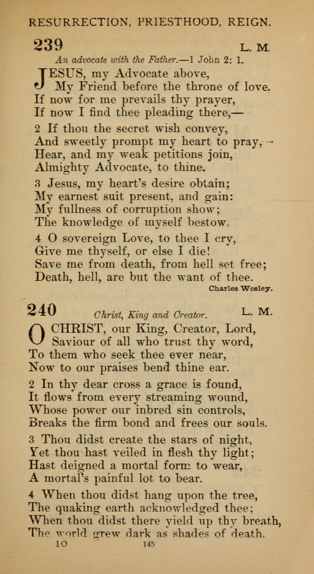 Hymnal of the Methodist Episcopal Church page 145
