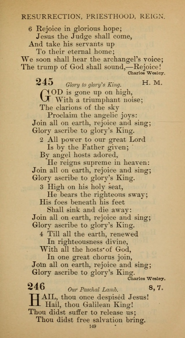 Hymnal of the Methodist Episcopal Church page 149