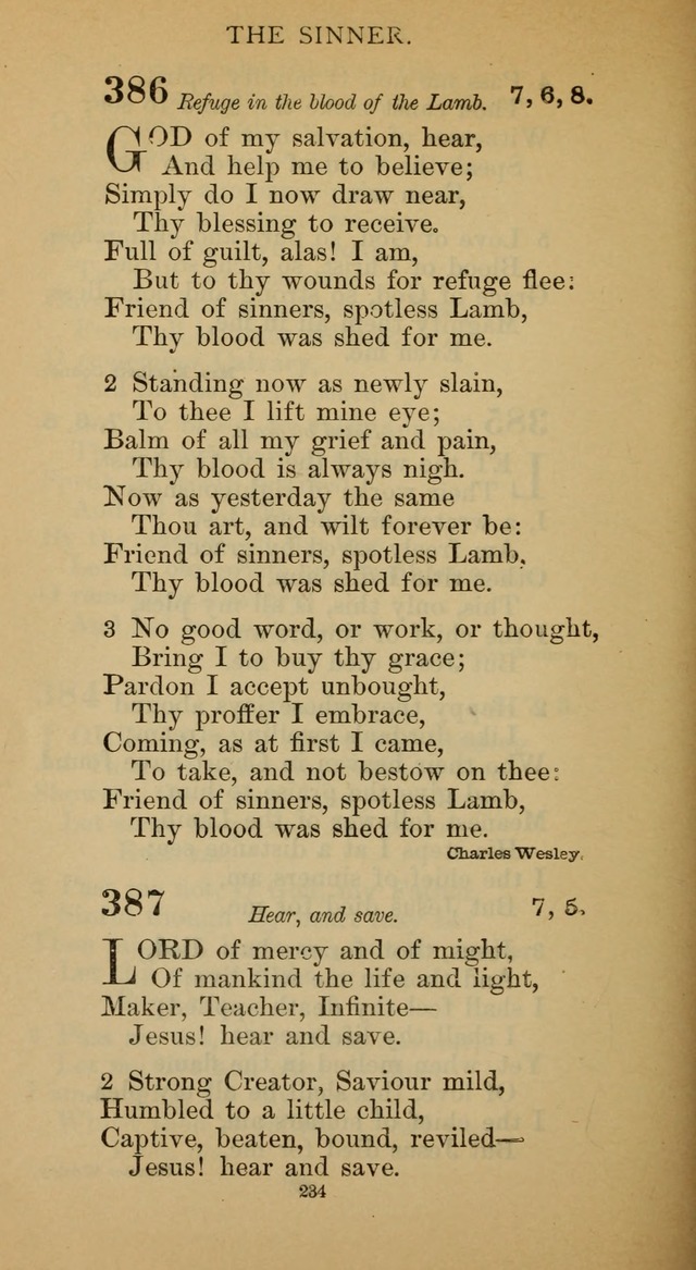 Hymnal of the Methodist Episcopal Church page 234