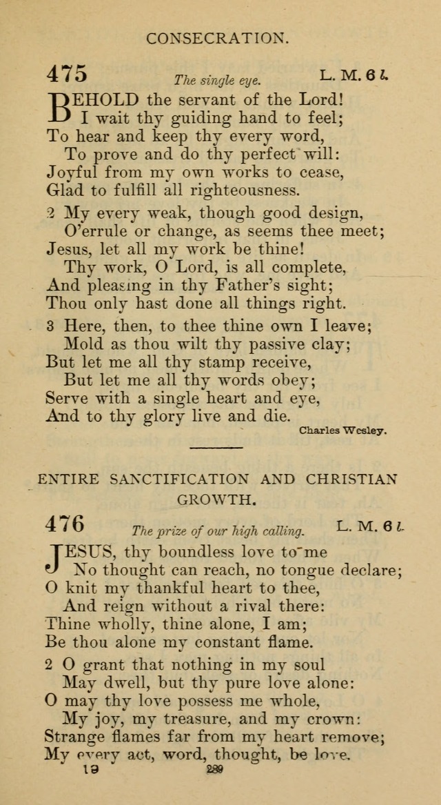 Hymnal of the Methodist Episcopal Church page 289