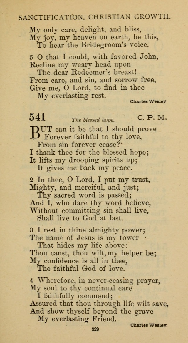 Hymnal of the Methodist Episcopal Church page 329