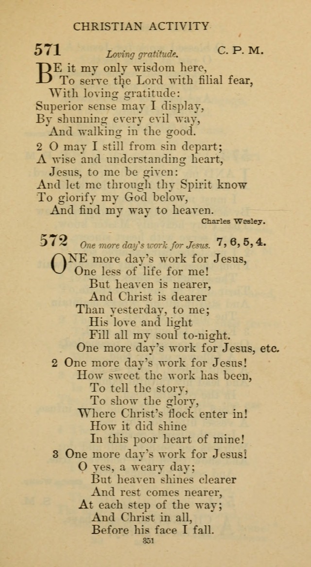 Hymnal of the Methodist Episcopal Church page 351