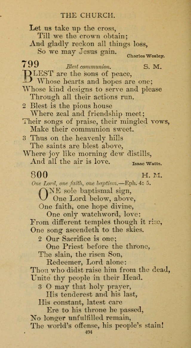 Hymnal of the Methodist Episcopal Church page 494