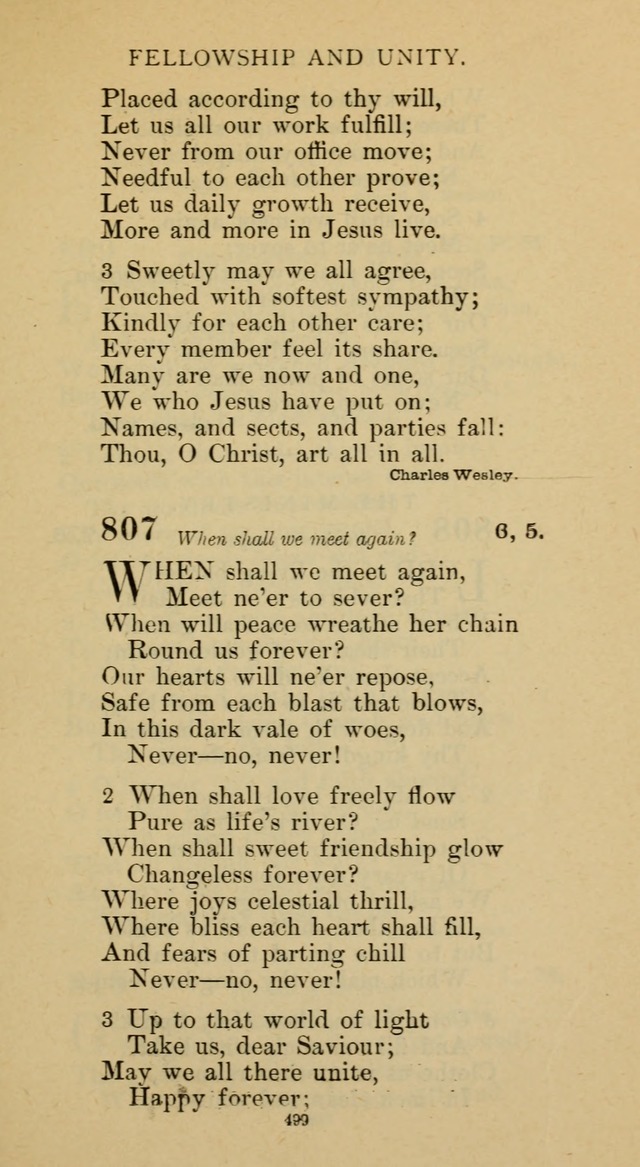Hymnal of the Methodist Episcopal Church page 499