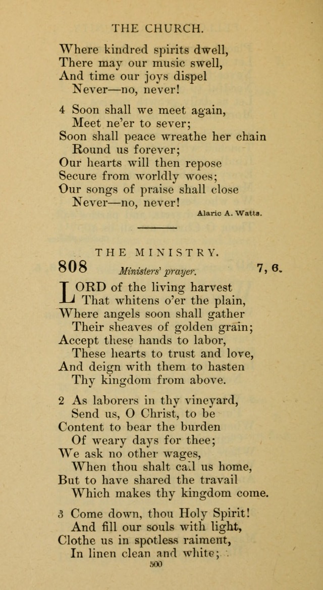 Hymnal of the Methodist Episcopal Church page 500