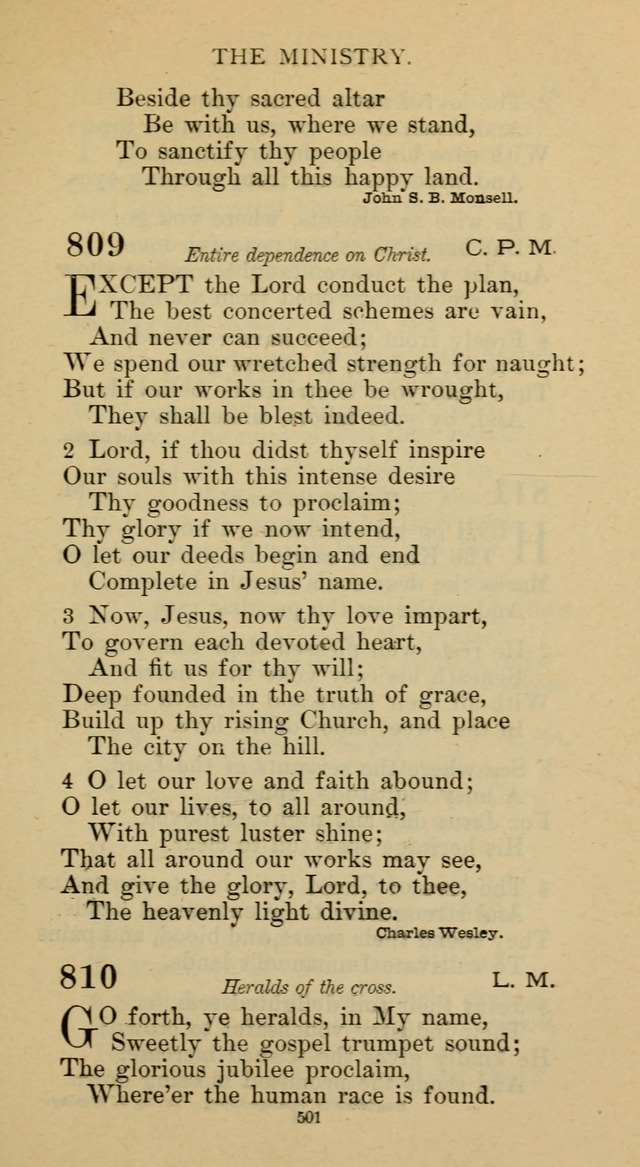Hymnal of the Methodist Episcopal Church page 501