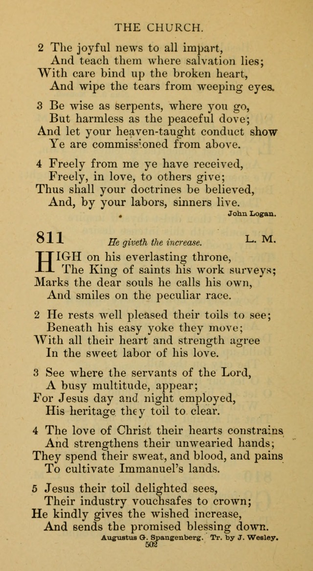 Hymnal of the Methodist Episcopal Church page 502