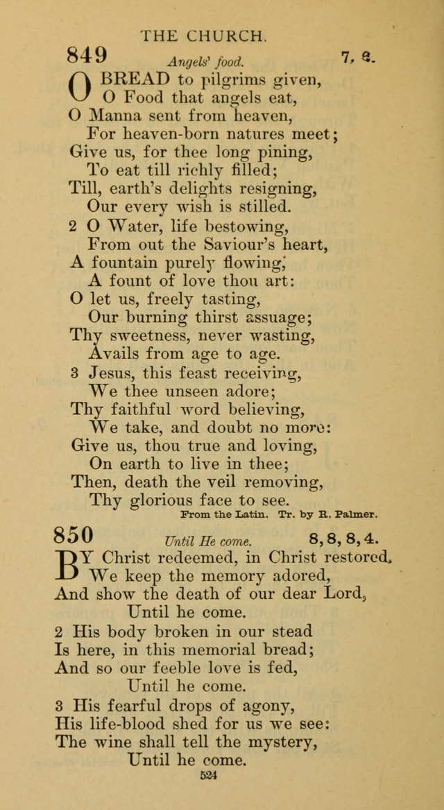 Hymnal of the Methodist Episcopal Church page 524