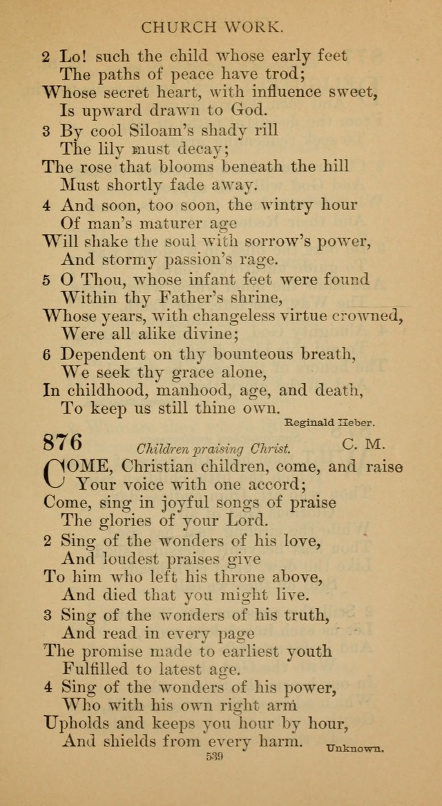 Hymnal of the Methodist Episcopal Church page 539