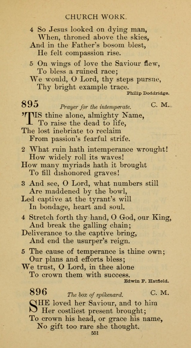 Hymnal of the Methodist Episcopal Church page 551
