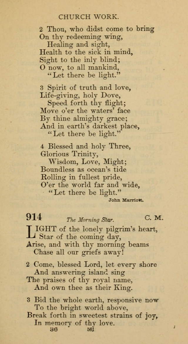 Hymnal of the Methodist Episcopal Church page 561