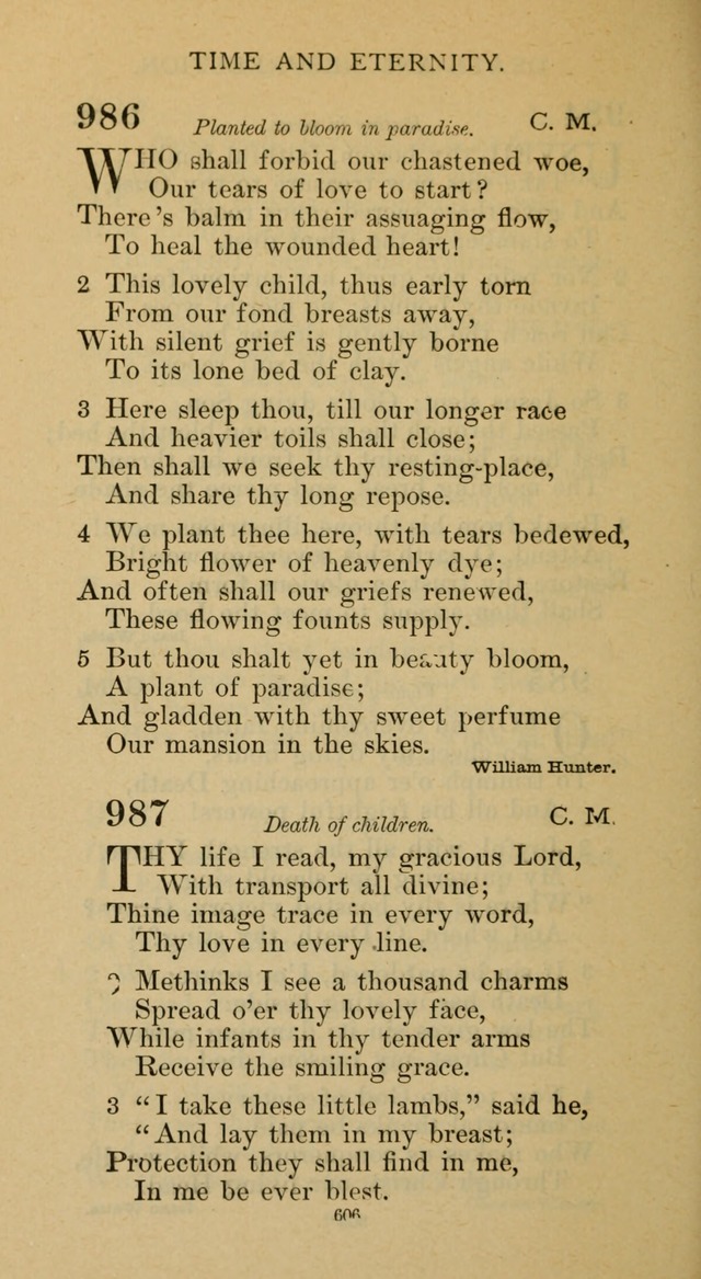 Hymnal of the Methodist Episcopal Church page 606