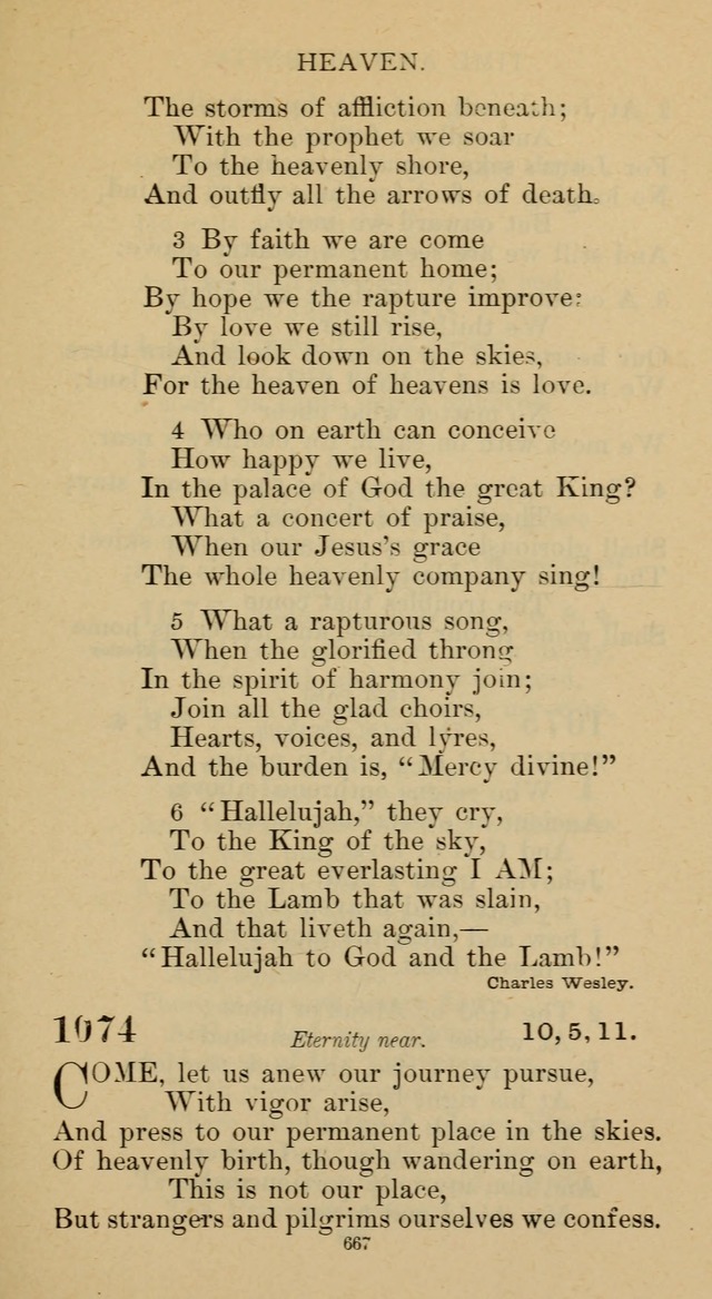 Hymnal of the Methodist Episcopal Church page 667