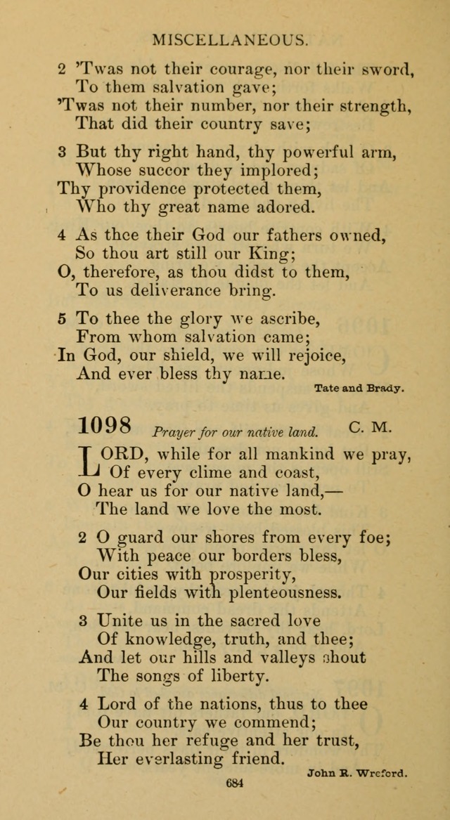 Hymnal of the Methodist Episcopal Church page 684