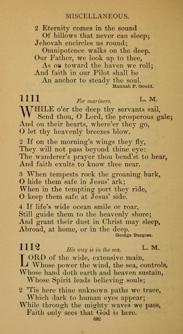 Hymnal of the Methodist Episcopal Church page 692