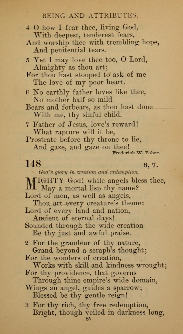 Hymnal of the Methodist Episcopal Church page 85