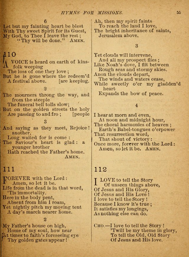 Hymns for Missions with Tunes (Words only) page 56