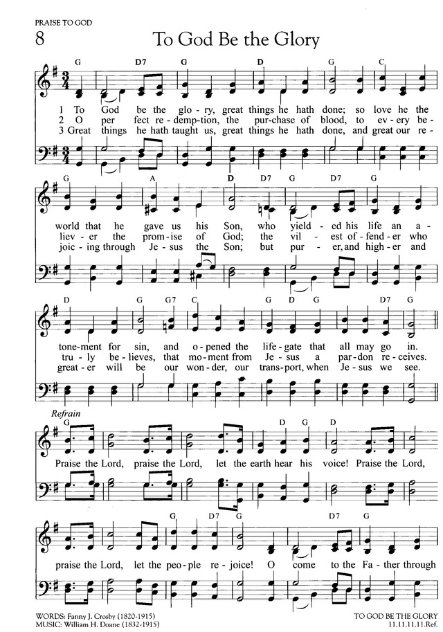 Hymns of Promise: a large print songbook page 8
