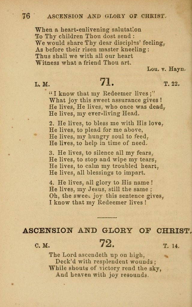Hymns and Offices of Worship: for use in schools: with an appendix of tunes page 76