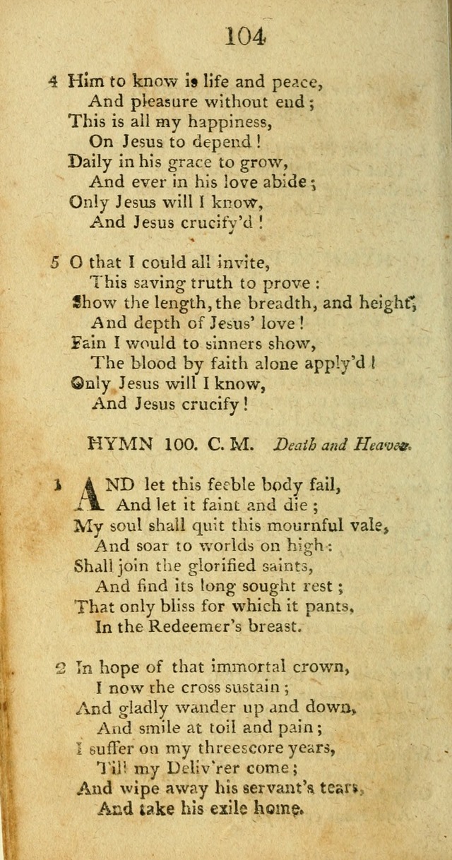 Hymns, Original and  Selected, for the Use of Christians. (5th ed. corr.) page 106