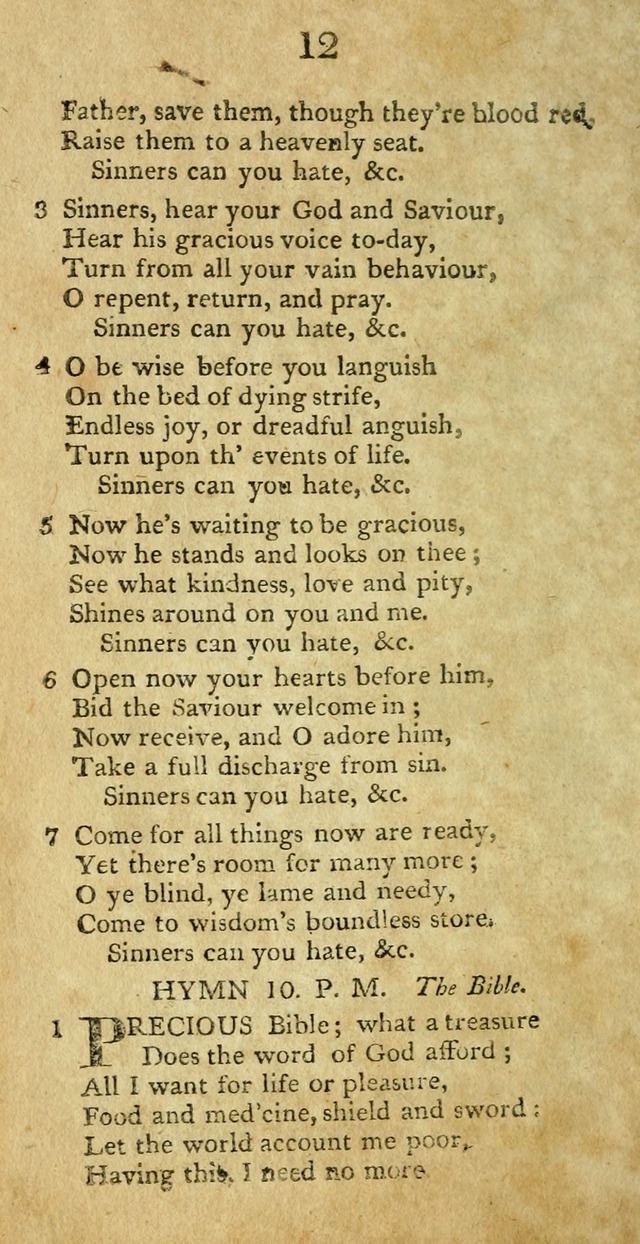 Hymns, Original and  Selected, for the Use of Christians. (5th ed. corr.) page 12