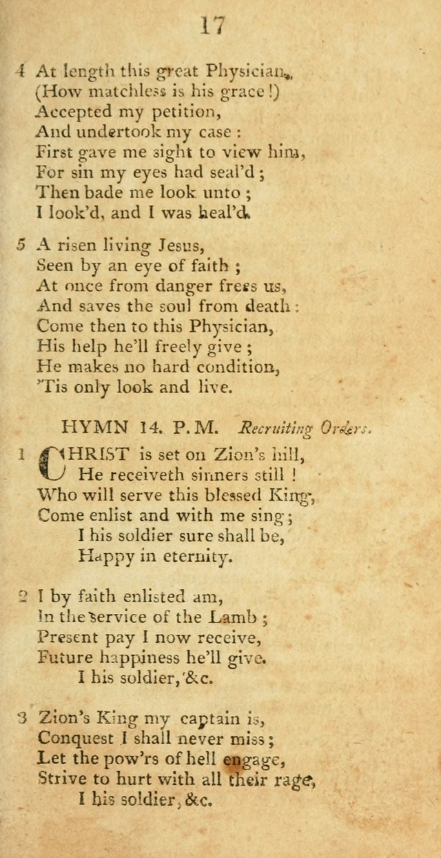 Hymns, Original and  Selected, for the Use of Christians. (5th ed. corr.) page 17