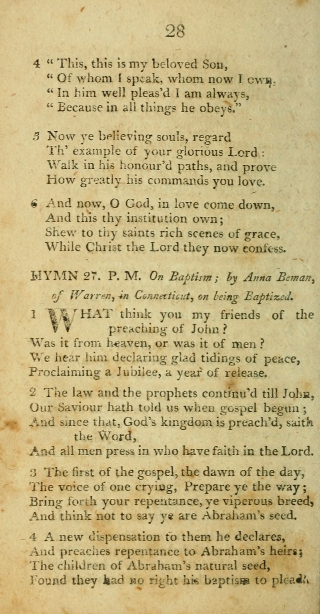 Hymns, Original and  Selected, for the Use of Christians. (5th ed. corr.) page 28