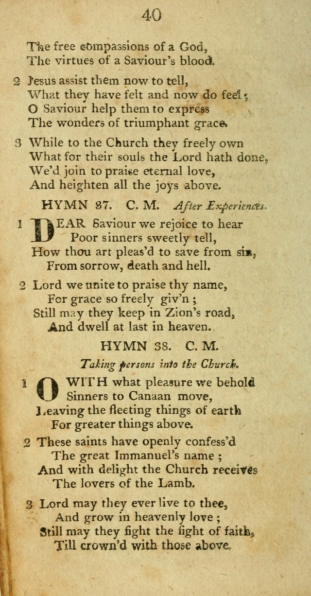 Hymns, Original and  Selected, for the Use of Christians. (5th ed. corr.) page 40