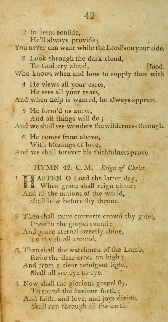 Hymns, Original and  Selected, for the Use of Christians. (5th ed. corr.) page 42