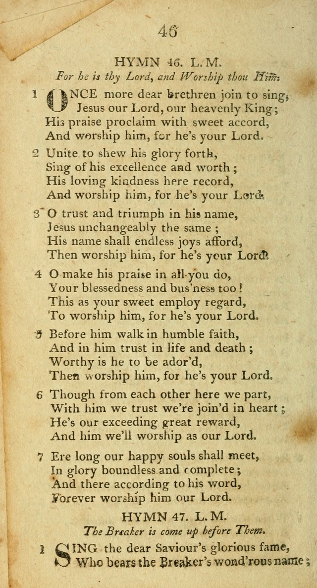 Hymns, Original and  Selected, for the Use of Christians. (5th ed. corr.) page 46