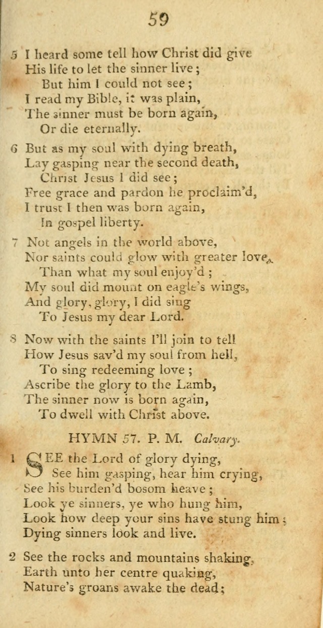 Hymns, Original and  Selected, for the Use of Christians. (5th ed. corr.) page 59