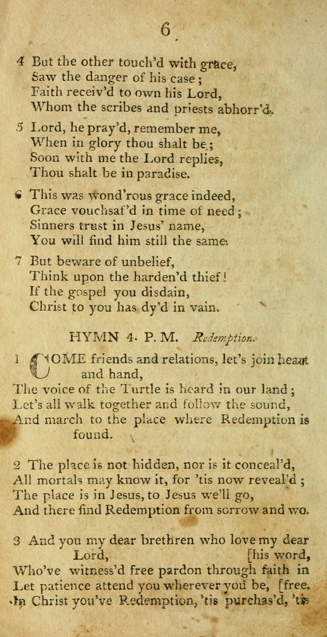 Hymns, Original and  Selected, for the Use of Christians. (5th ed. corr.) page 6
