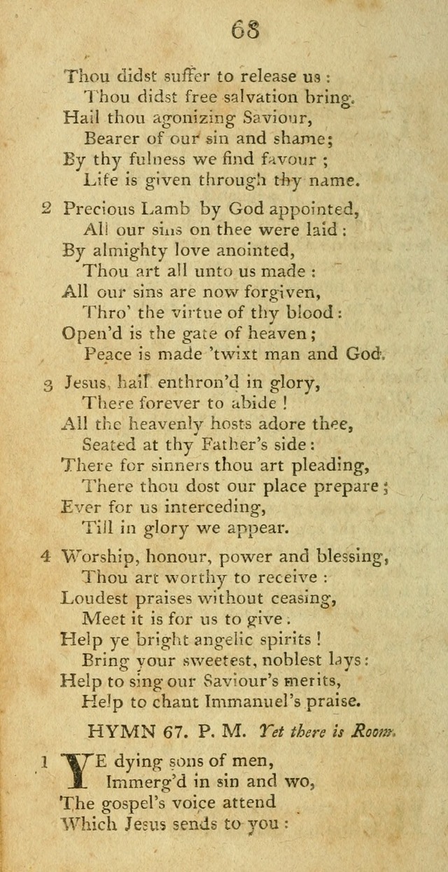 Hymns, Original and  Selected, for the Use of Christians. (5th ed. corr.) page 68