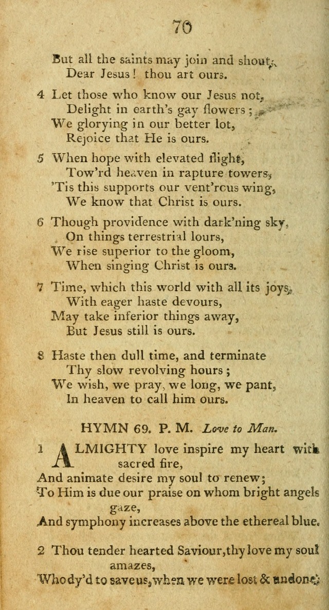 Hymns, Original and  Selected, for the Use of Christians. (5th ed. corr.) page 70