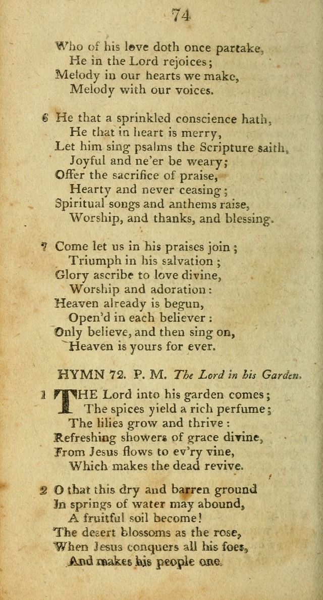 Hymns, Original and  Selected, for the Use of Christians. (5th ed. corr.) page 74