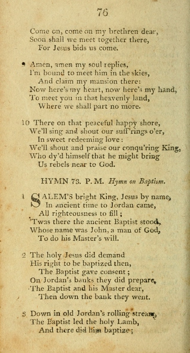 Hymns, Original and  Selected, for the Use of Christians. (5th ed. corr.) page 76