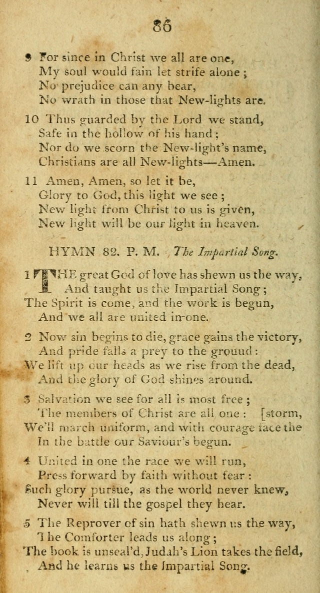 Hymns, Original and  Selected, for the Use of Christians. (5th ed. corr.) page 86