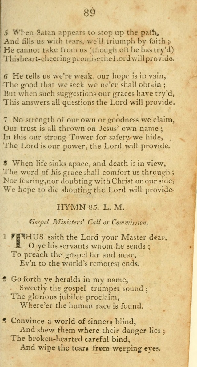 Hymns, Original and  Selected, for the Use of Christians. (5th ed. corr.) page 89