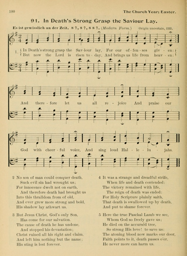 Hymnal and Order of Service: for churches and Sunday-schools page 100
