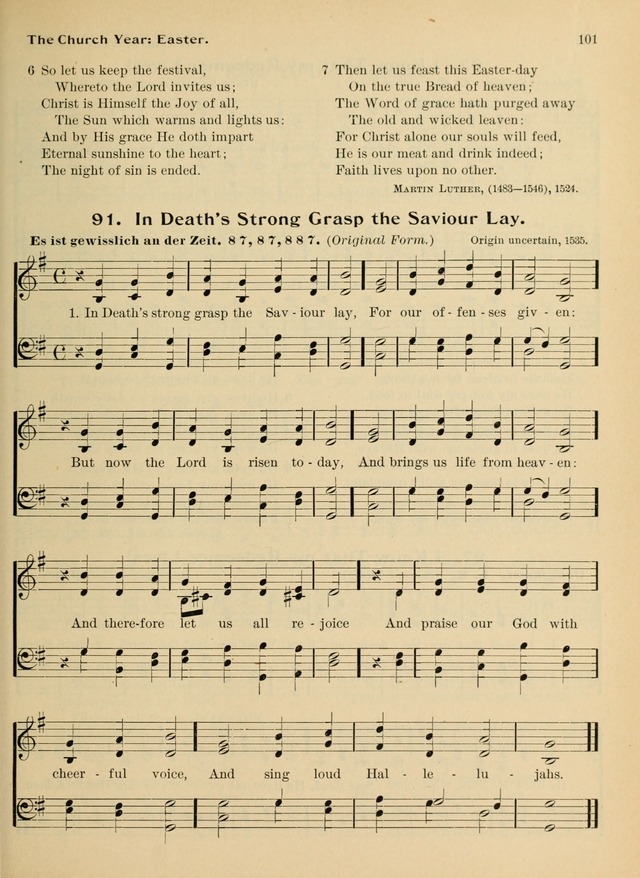 Hymnal and Order of Service: for churches and Sunday-schools page 101