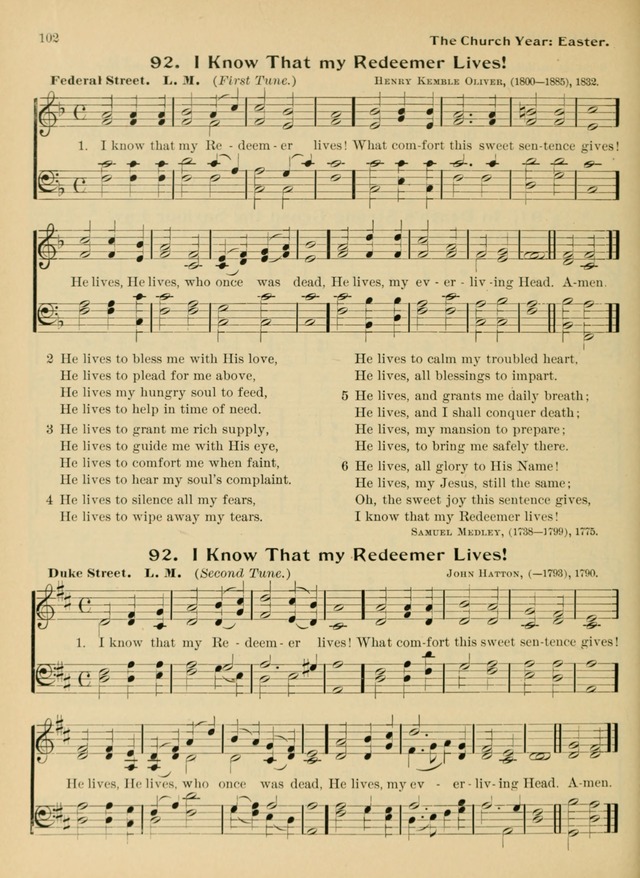 Hymnal and Order of Service: for churches and Sunday-schools page 102