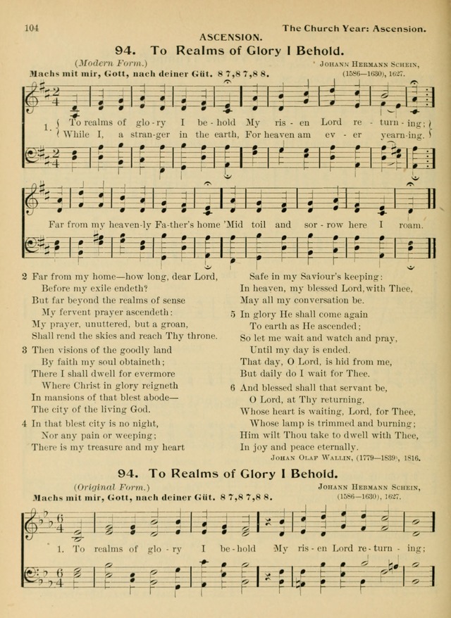 Hymnal and Order of Service: for churches and Sunday-schools page 104