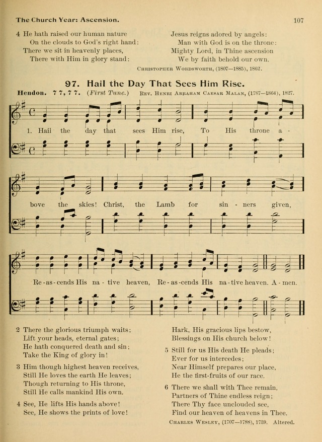 Hymnal and Order of Service: for churches and Sunday-schools page 107