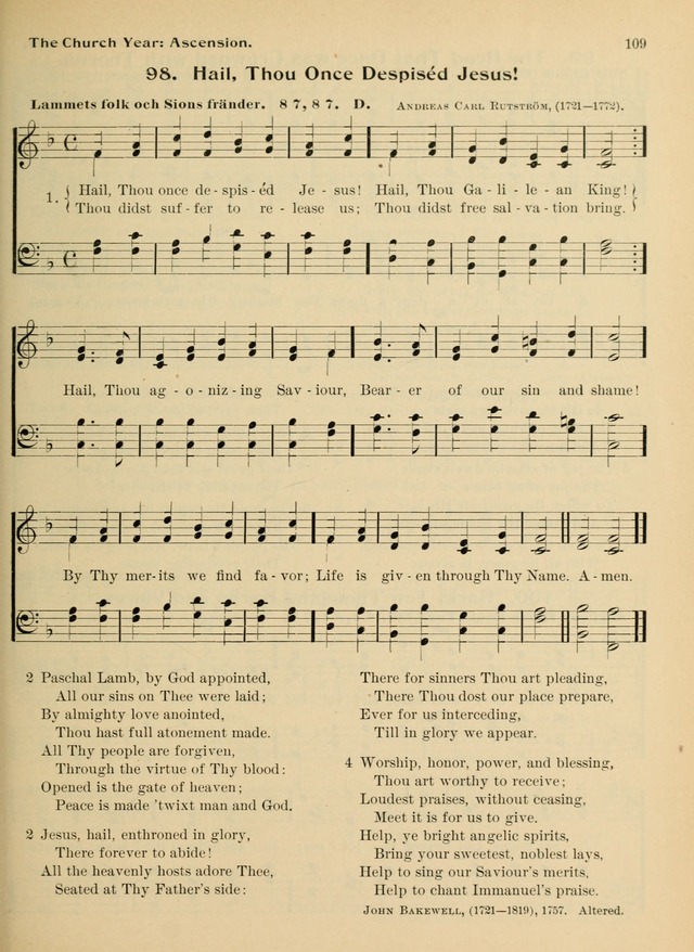 Hymnal and Order of Service: for churches and Sunday-schools page 109