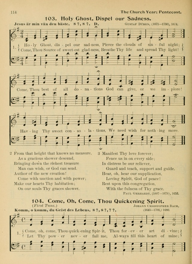 Hymnal and Order of Service: for churches and Sunday-schools page 114