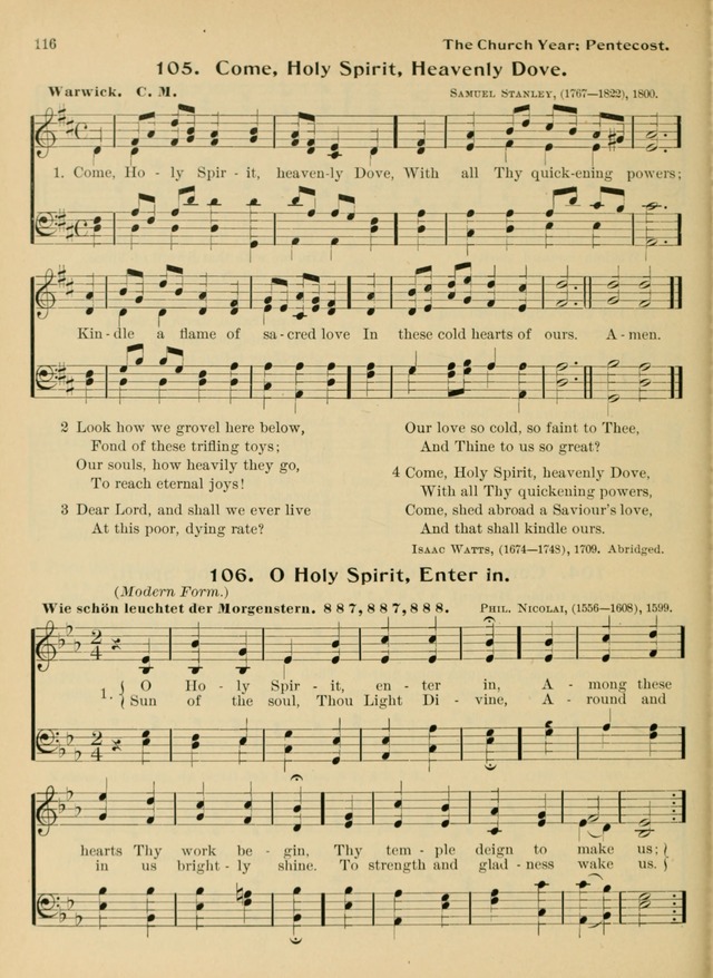 Hymnal and Order of Service: for churches and Sunday-schools page 116