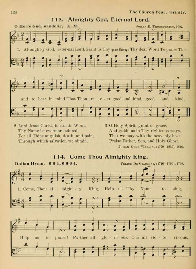 Hymnal and Order of Service: for churches and Sunday-schools page 124