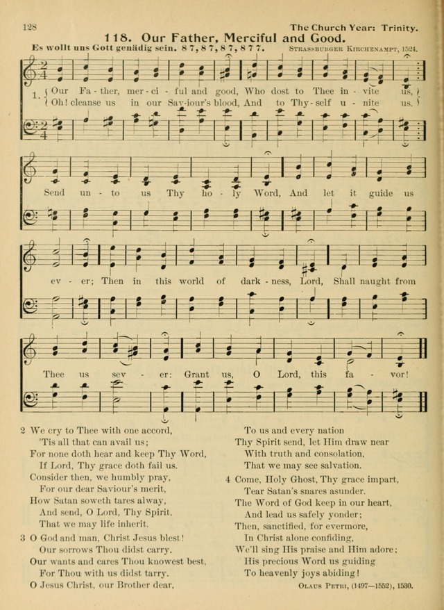 Hymnal and Order of Service: for churches and Sunday-schools page 128