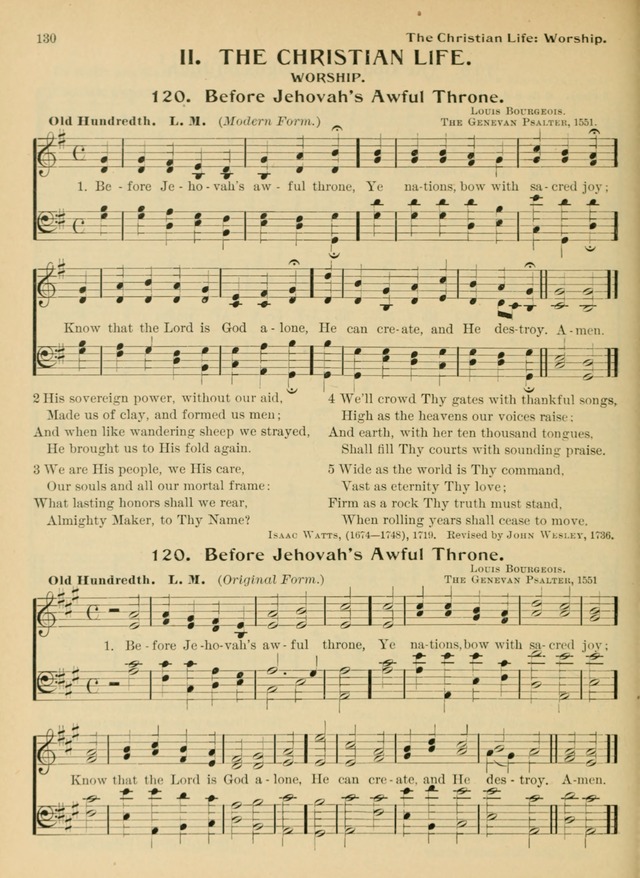 Hymnal and Order of Service: for churches and Sunday-schools page 130
